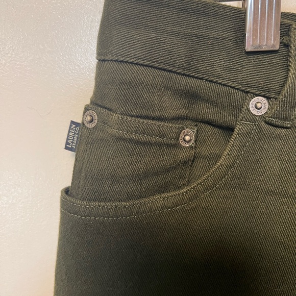 Ralph Lauren Green Tag Vintage Dark Green Jeans Size 16W - Picture 5 of 6